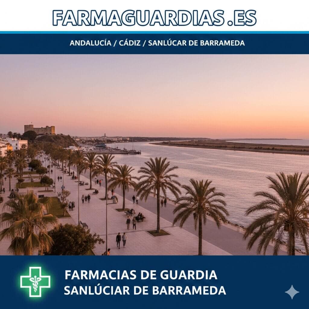 Farmacia de guardia en Sanlúcar de Barrameda, provincia de Cádiz
