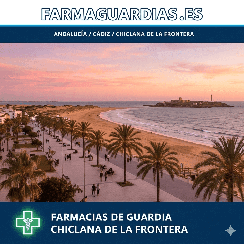 Farmacia de guardia en Chiclana de la Frontera, provincia de Cádiz