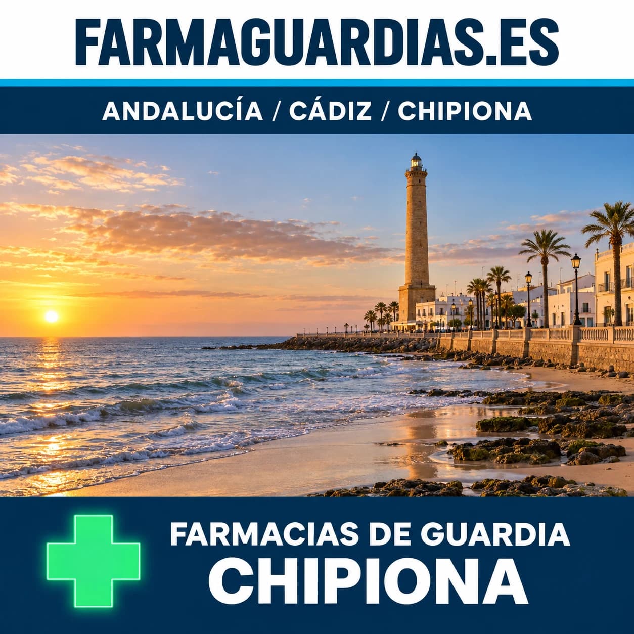 Farmacia de guardia en Chipiona, provincia de Cádiz