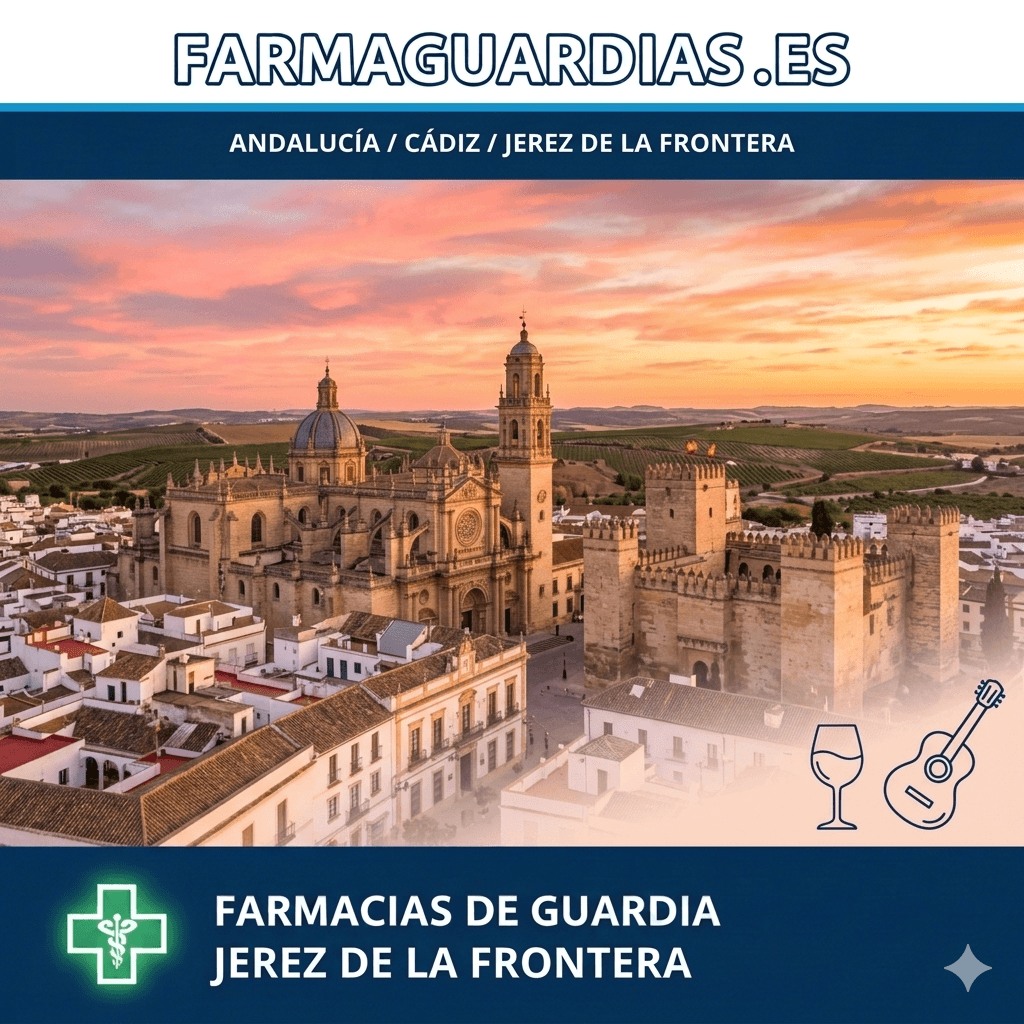 Farmacia de guardia en Jerez de la Frontera, provincia de Cádiz